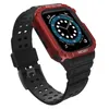 Pasek z etui ochronnym Protect Strap Band do Apple Watch 42 / 44 / 45 mm opaska obudowa pancerna - czarny, czerwony