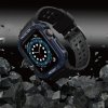 Pasek z etui ochronnym Protect Strap Band do Apple Watch 42 / 44 / 45 mm opaska obudowa pancerna - czarny, niebieski