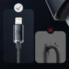 Baseus Crystal Shine Series kabel przewód USB do szybkiego ładowania i transferu danych USB Typ A - Lightning 2,4A 1,2m czarny (