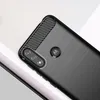 Carbon Case elastyczne etui pokrowiec Motorola Moto E7i Power czarny