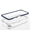 Clear 3in1 etui do Samsung Galaxy A22 5G żelowy pokrowiec z ramką niebieski