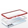 Clear 3in1 etui do Samsung Galaxy S21+ 5G (S21 Plus 5G) żelowy pokrowiec z ramką czerwony