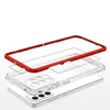 Clear 3in1 etui do Samsung Galaxy A73 żelowy pokrowiec z ramką czerwony