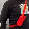 Rope Case silikonowe etui ze smyczą torebka smycz pasek do Samsung Galaxy S21 FE czerwony