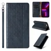 Magnet Strap Case etui do iPhone 12 Pro pokrowiec portfel + mini smycz zawieszka niebieski
