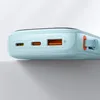 Baseus Qpow powerbank 10000mAh wbudowany kabel USB Typu C 22.5W Quick Charge SCP AFC FCP niebieski (PPQD020103)