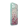 Design Case etui do iPhone 12 Pro Max pokrowiec w kwiaty zielone