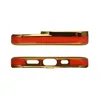 Fashion Case etui do iPhone 13 Pro Max żelowy pokrowiec ze złotą ramką czerwony