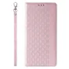 Magnet Strap Case etui iPhone 14 Pro pokrowiec z klapką portfel mini smycz podstawka różowe
