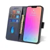 Magnet Case etui iPhone 14 Pro Max pokrowiec z klapką portfel podstawka niebieskie