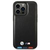 Etui BMW BMHMP14L22PTDK iPhone 14 Pro 6,1 czarny/black Leather Stamp Tricolor Magsafe