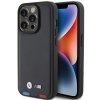 BMW BMHCP15L22PTDK iPhone 15 Pro 6.1czarny/black Leather Stamp Tricolor