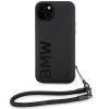 BMW BMHCP15M23RMRLK iPhone 15 Plus / 14 Plus 6.7 czarny/black hardcase Signature Leather Wordmark Cord