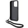 BMW BMHCP15L23RMRLK iPhone 15 Pro 6.1 czarny/black hardcase Signature Leather Wordmark Cord