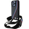 BMW BMHCP15X23PSVTK iPhone 15 Pro Max 6.7 czarny/black hardcase M Edition Carbon Tricolor Lines & Strap