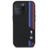 BMW BMHMP16L23SCUK iPhone 16 Pro 6.3    czarny/black hardcase Silicone Cut Tricolor Lines MagSafe