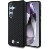 Etui BMW Leather Carbon MagSafe do       Samsung Galaxy S25 czarny