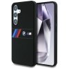 Etui BMW Silicone Middle Tricolor        Stripes MagSafe do Samsung Galaxy S25 czarny