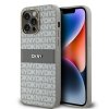 DKNY DKHCP14LPRTHSLE iPhone 14 Pro6.1 beżowy/beige hardcase Leather Mono Stripe & Metal Logo