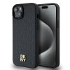 DKNY DKHMP15MPSHRPSK iPhone 15 Plus /14 Plus 6.7 czarny/black hardcase Leather Monogram Pattern Metal Logo MagSafe