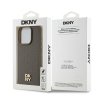 DKNY DKHMP14LPSHRPSW iPhone 14 Pro6.1 brązowy/brown hardcase Leather Pattern Metal Logo MagSafe