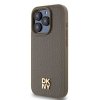 DKNY DKHMP14XPSHRPSW iPhone 14 Pro Max6.7 brązowy/brown hardcase Leather Pattern Metal Logo MagSafe