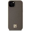 DKNY DKHMP15SPSHRPSW iPhone 15 / 14 / 136.1 brązowy/brown hardcase Leather Pattern Metal Logo MagSafe