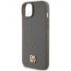 DKNY DKHMP15SPSHRPSW iPhone 15 / 14 / 136.1 brązowy/brown hardcase Leather Pattern Metal Logo MagSafe