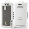 DKNY DKHMP15MPSHRPSW iPhone 15 Plus /14 Plus 6.7 brązowy/brown hardcase Leather Pattern Metal Logo MagSafe