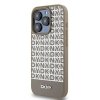 DKNY DKHMP15LPSOSPW iPhone 15 Pro6.1 brązowy/brown hardcase Leather Printed Pattern Metal Logo MagSafe