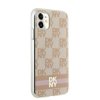 DKNY DKHMN61HCPTSP iPhone 11 / Xr6.1 różowy/pink hardcase IML Checkered Mono Pattern & Printed Stripes MagSafe