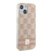 DKNY DKHMP15SHCPTSP iPhone 15 / 14 / 136.1 różowy/pink hardcase IML Checkered Mono Pattern & Printed Stripes MagSafe