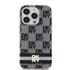 DKNY DKHMP15XHCPTSK iPhone 15 Pro Max6.7 czarny/black hardcase IML Checkered Mono Pattern & Printed Stripes MagSafe