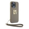 DKNY DKHCP15LPBSWSE iPhone 15 Pro 6.1beżowy/beige hardcase Wrist Strap Stock Logo