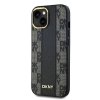 DKNY DKHMP15MPCPVSLK iPhone 15 Plus /14 Plus 6.7 czarny/black hardcase Leather Checkered Mono Pattern MagSafe