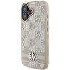 DKNY DKHCP16SPCPTSSP iPhone 16 6.1różowy/pink hardcase Checkered Pattern & Printed Stripes