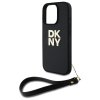 DKNY DKHCP16LPBSWSK iPhone 16 Pro 6.3   czarny/black hardcase Wrist Strap Stock Logo