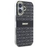 DKNY DKHMP16SHRHSEK iPhone 16 6.1       czarny/black hardcase Repeat Texture Pattern With Stripe