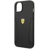 Ferrari FEHCP14MRBUK iPhone 14 Plus / 15 Plus 6.7 czarny/black hardcase Leather Stamp Sides