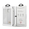 Guess GUHCP12SLSLMGWH iPhone12 mini 5,4 biały/white hardcase Metal Logo Script