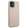 Guess GUHCP12SLSVSGP iPhone 12 mini 5,4 szaro różowy/grey pink hardcase Silicone Vintage