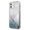 Guess GUHCP12SGLVSBL iPhone 12 mini5,4 niebieski/blue hardcase Glitter Vintage Script
