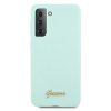 Guess GUHCS21MLSLMGLB S21+ G996niebieski/blue hardcase Silicone Script Metal Logo