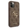 Guess GUHCP12M4GMGBR iPhone 12/12 Pro 6,1 brązowy/brown hardcase 4G Big Metal Logo