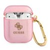 Guess GUA2UCG4GP AirPods 1/2 coverróżowy/pink Glitter Collection
