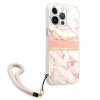 Guess GUHCP13XKMABPI iPhone 13 Pro Max6,7 różowy/pink hardcase Marble Strap Collection