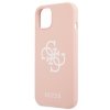 Guess GUHCP13SLS4GWPI iPhone 13 mini 5,4 różowy/pink hard case Silicone 4G Logo