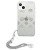 Guess GUHCP13SKSPESI iPhone 13 mini 5,4 srebrny/silver hardcase Peony Chain Collection
