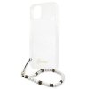 Guess GUHCP13MKPSWH iPhone 13 / 14 / 15 6.1 Transparent hardcase White Pearl