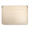 Guess Sleeve GUCS16PSATLE 16 beżowy/beige Saffiano Triangle Logo